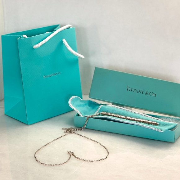 Vintage TIFFANY & CO 925 Sterling Silver Rare Ballpoint Pen with Necklace - Picture 9 of 16